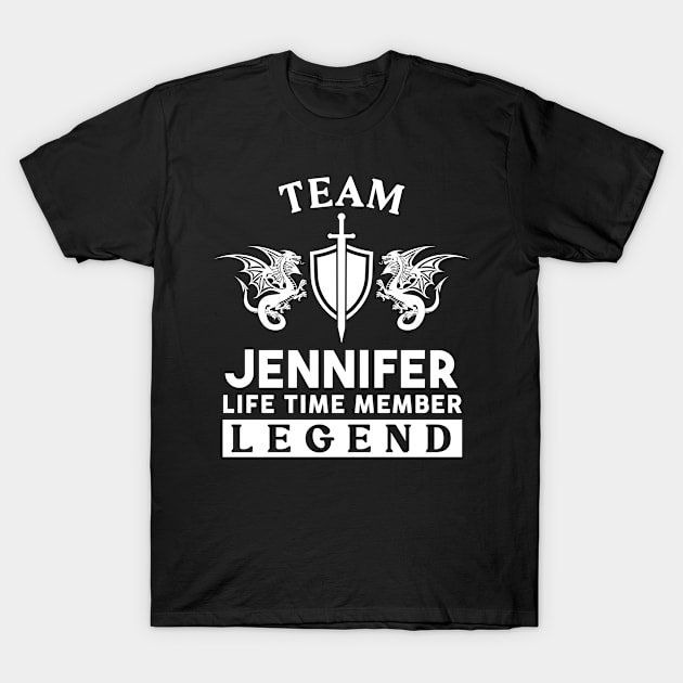 Jennifer Name T Shirt - Jennifer Life Time Member Legend Gift Item Tee T-Shirt by unendurableslemp118